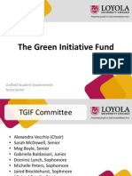 The Green Initiative Fund: Unified Student Government Association