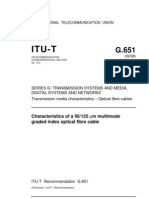 Itu-T: Characteristics of A 50/125 M Multimode Graded Index Optical Fibre Cable