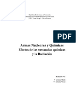 Armas nucleares y químicas en el proceso evolutivo