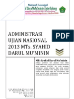 Administrasi Ujian Nasional 2013 TP 2012/2013