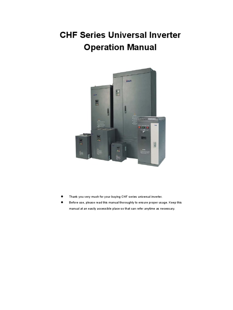CHF Series Universal Inverter Manual | PDF | Power Inverter ...