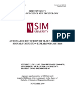 Automated Detection of Sleep Apnoea Ecg Signals Using Non-Linear Parameters