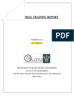 Industrial Training Report: Perera P.O. EN11ME2049
