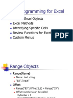 VBA Programming for Excel