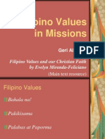 Filipino Values and Christian Faith in Missions