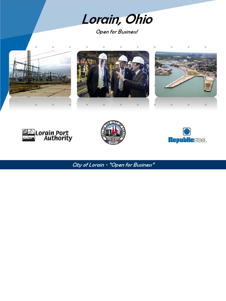 Lorain, Ohio Open For Business! PDF Employment Electric Power