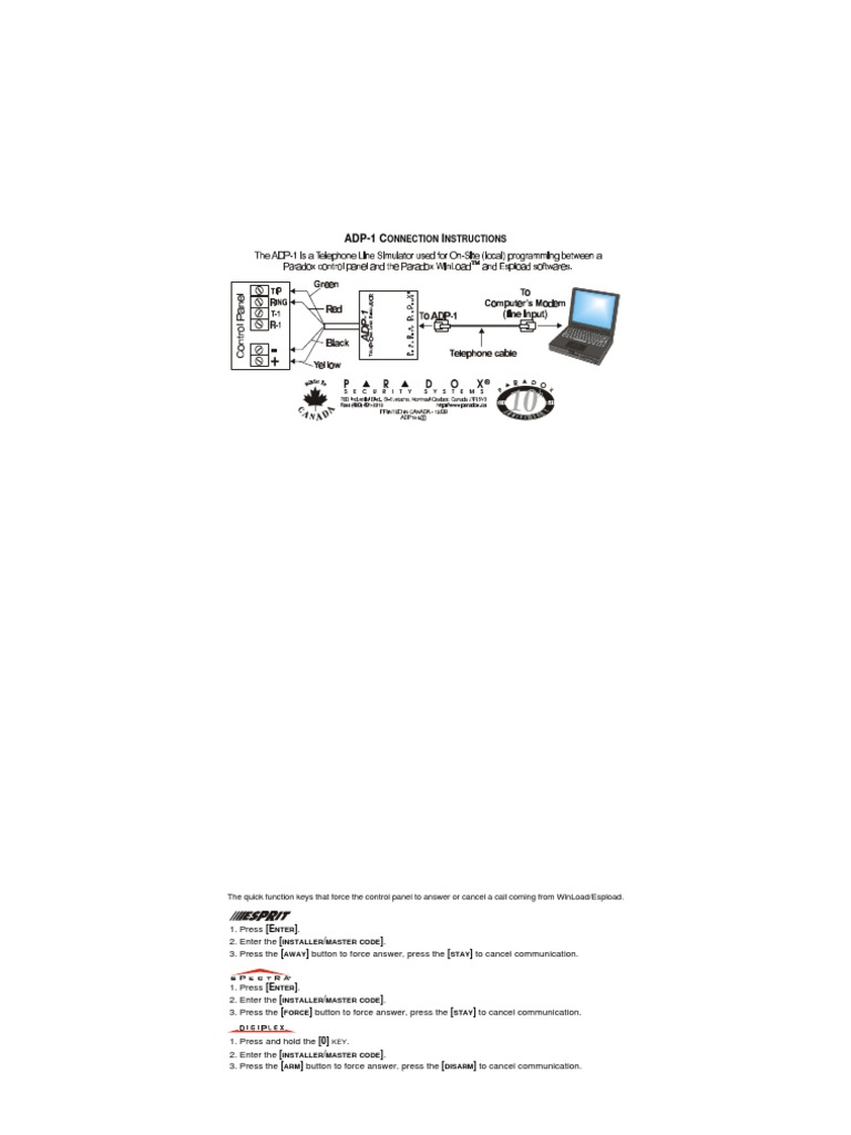Adp-1 C I: Onnection Nstructions | PDF | Business | Computers