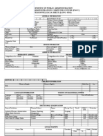 Ministry of Public Administration Public Administration Computer Centre (Pacc) Personnel Data Sheet (Long - PDS)
