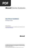 User Driven Installation - Developers Guide