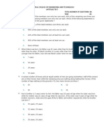 Universal College of Engineering and Technology Aptitude Test Total Number of Questions: 60 Time:45