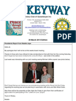 Rotary Club of Queanbeyan Inc: 20 March 2013 Edition