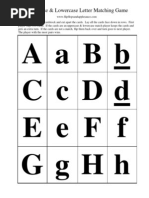 Download ABC Uppercase Lowercase Matching Game by chrissierouse7120 SN13118374 doc pdf