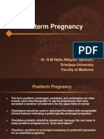 Postterm Pregnancy: Dr. H.M Hatta Ansyori, Spog (K) Sriwijaya University Faculty of Medicine