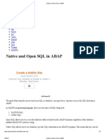 4 Native and Open SQL in ABAP