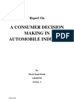 Consumer Decision Making in Automobile Industry