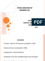 Stock Analysis of Siemens Ltd