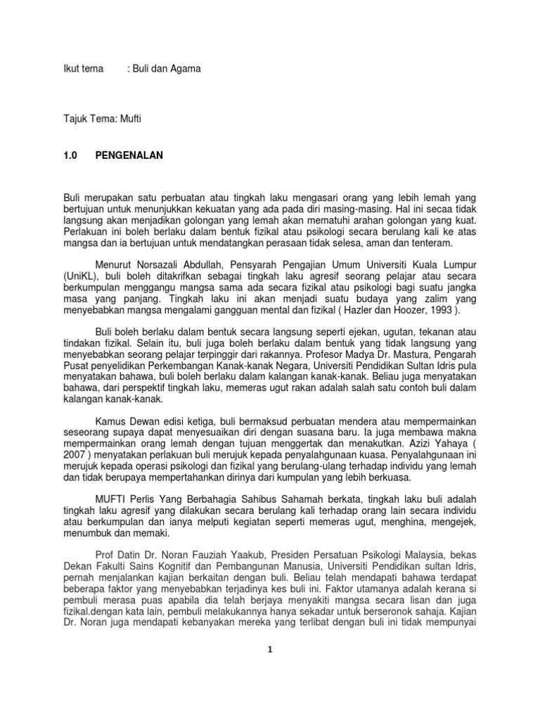 Buli Dari Perspektif Agama Islam2013 1tukar Pdf