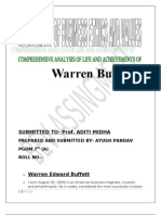Warren Buffett: Submitted To-Prof. Aditi Midha