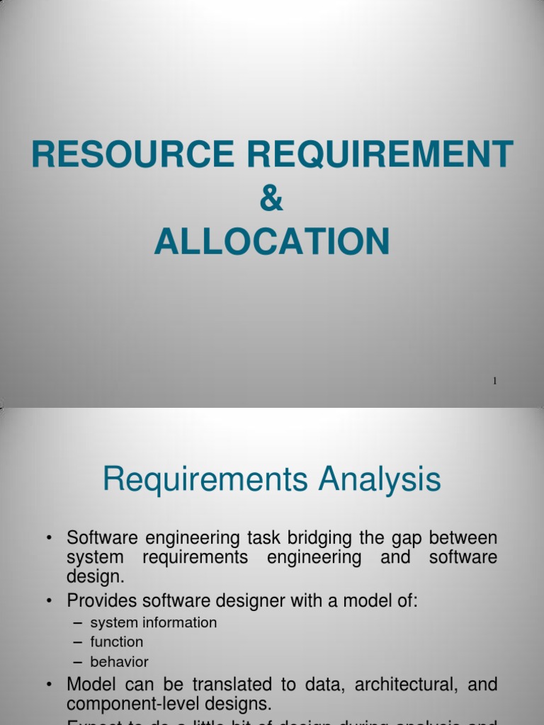 Resource Requirements and Allocation Guide | PDF | Feasibility Study ...