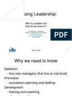 Assessing Leadership:: Who Is A Leader and How Do We Know It?