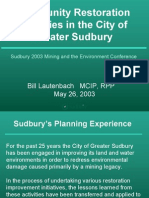 Estudio de Caso Sudbury 2003