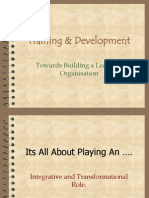 Training & Development: Towards Building A Learning Organisation