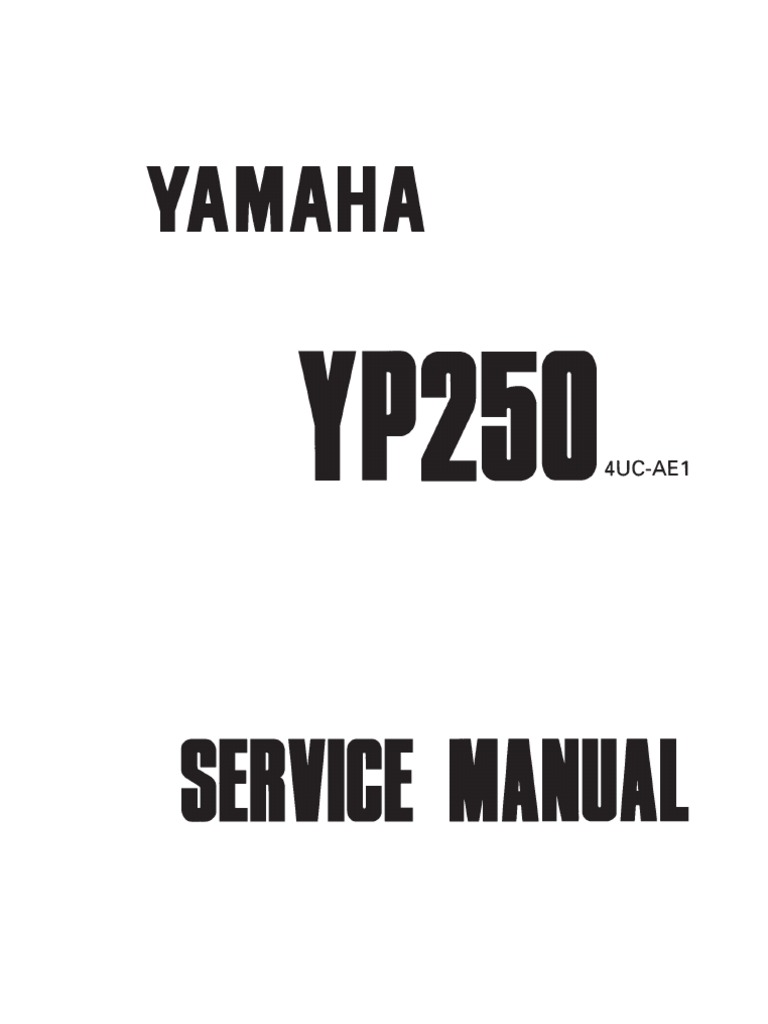 Yamaha YP250 Majesty Service Manual (1995-1999) | PDF | Piston
