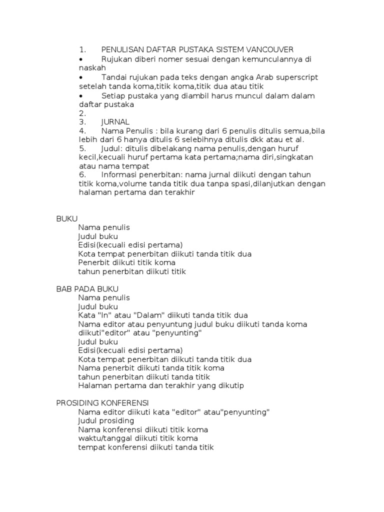 Penulisan Daftar Pustaka Pdf