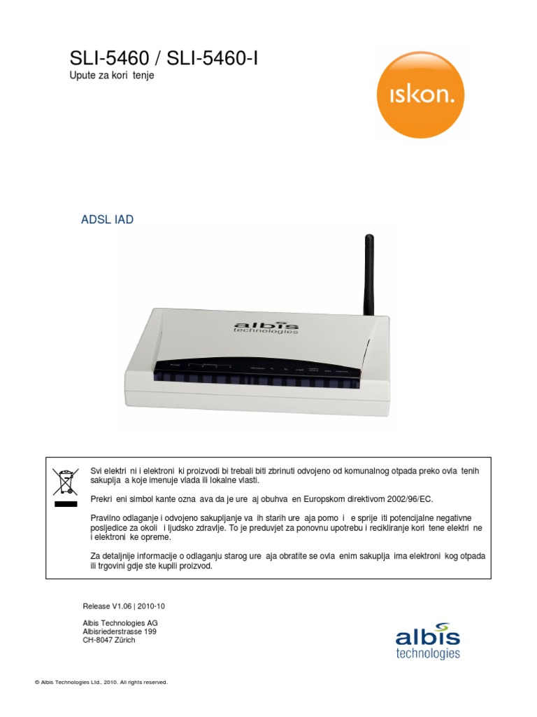 Albis - Upute Za Korištenje | PDF