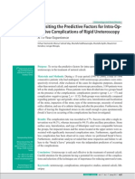 Revisiting The Predictive Factors For Intra-Op-erative Complications of Rigid Ureteros