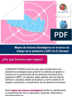 Karla Avelar (Comcavis Trans), Mapeo de Actores Estratégicos en El Marco de Trabajo de La Población LGBTI de El Salvador