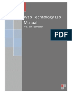 Web Technology Lab Manual