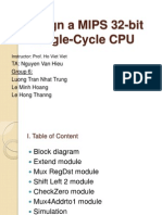 Slide Lab 3Design a MIPS 32-Bit Single-Cycle CPU