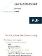 Techniques of Decision Making