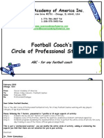 Football Coach's Circle of Professional Strategies: Soccer Academy of America Inc