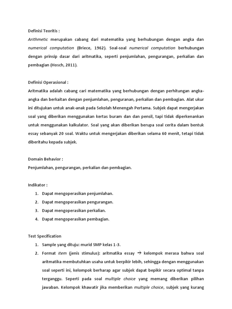 Soal Psikometri Assessment Cara Golden