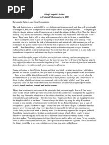 King Leopold's Letter To Colonial Missionaries in 1883