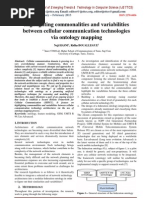 Highlighting commonalities and variabilities
between cellular communication technologies
via ontology mapping