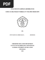Download Analysis of samples absorbance susing UV-Vis  by Raiwata Mertanjaya SN131250351 doc pdf
