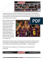 UEFA Champions League Semi-Final Barcelona's Key Players - Messi and Xavi