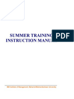 Summer Training Instruction Manual Sent by TPO On July 2,2012