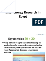 Solar Energy Research in Egypt