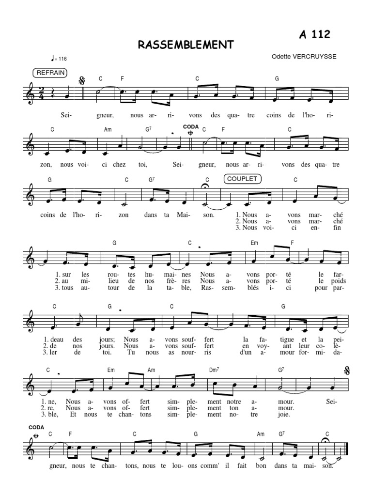 Chant De Rassemblement Pdf