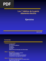 Ejercicios de Los 7 Habitos de La Gente Altamente Efectiva