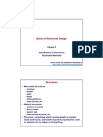 Basis of Structural Design: Course 1 Introduction To Structures Structural Materials