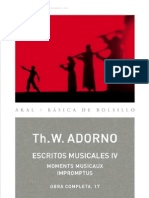 Theodor W Adorno Escritos Musicales IV