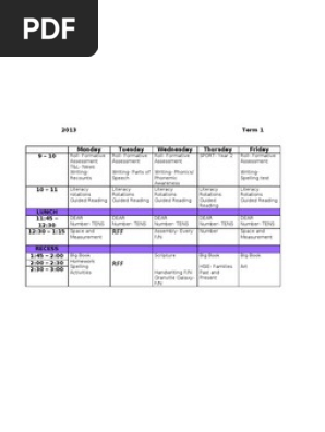 blank timetable