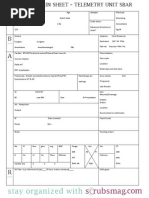 Nurse Brain Sheet Telemetry Unit SBAR