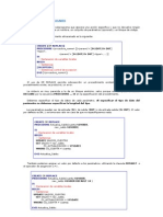 Procedimientos almacenados, funciones y triggers PL/SQL