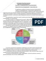 2.3 La Organización Escolar Dimensiones y Características